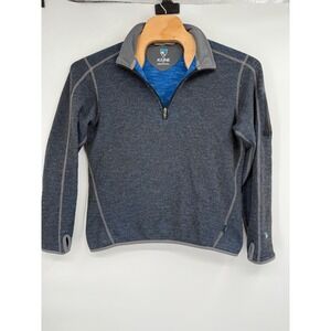 Kuhl‎ Chianti Fleece 1/4 Zip Pullover Thumb Hole Wool Blend Mens M